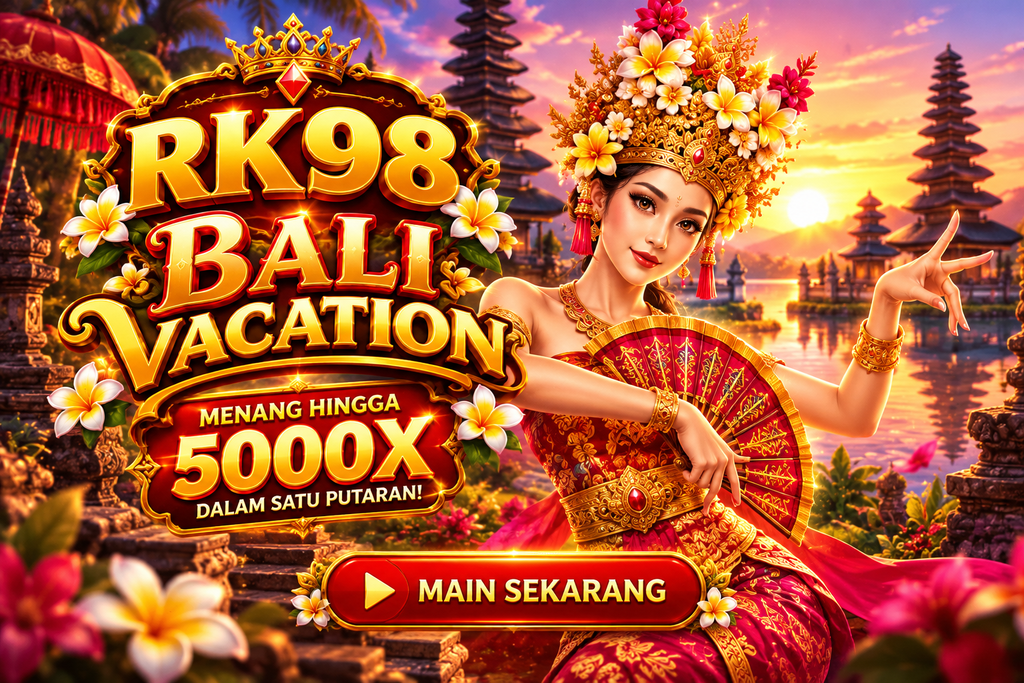 Game RK98 Bali Vacation dengan penari tradisional Bali.