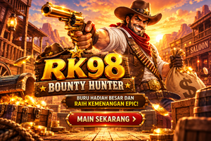 Game RK98 Bounty Hunter bertema koboi dan harta karun.