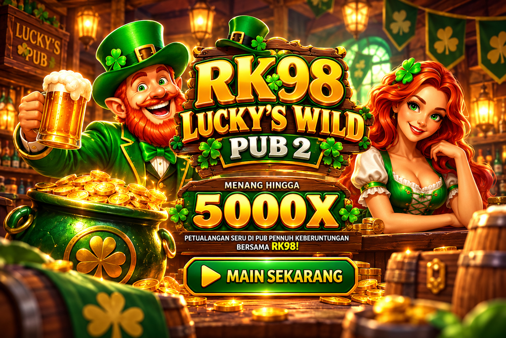 Game RK98 Lucky’s Wild Pub 2 dengan koin emas.